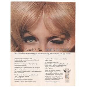 Clairol Born Blonde Hair Color Magazine Advertisement 1960s Women Beauty Vintage